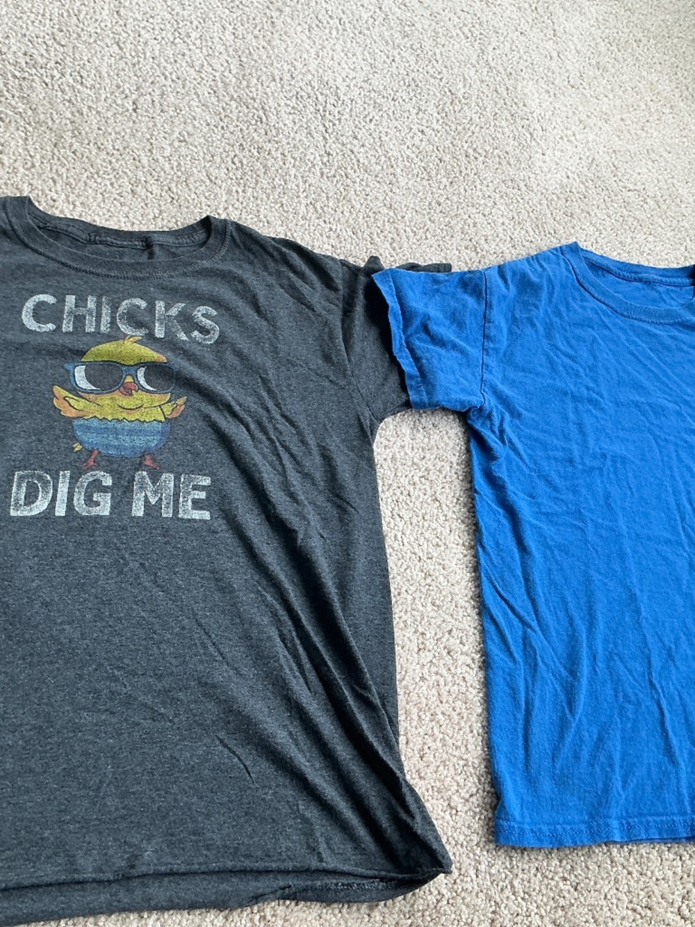 2 Men’s Small Graphic T-Shirts Lot | PJ Sleep Lounge Tees Incl Chicks Dig Me